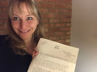gift recipient enjoying Dear Holmes mysteries